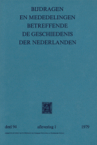 Bijdragen en Mededelingen betreffende de Geschiedenis der Nederlanden. Deel 94,  [tijdschrift] Bijdragen en Mededeelingen van het Historisch Genootschap