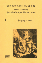 Mededelingen van de Stichting Jacob Campo Weyerman. Jaargang 8,  [tijdschrift] Mededelingen van de Stichting Jacob Campo Weyerman