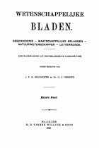 Wetenschappelijke Bladen. Jaargang 1921,  [tijdschrift] Wetenschappelijke Bladen