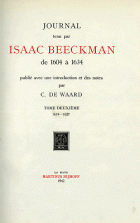 Journal tenu par Isaac Beeckman de 1604 à 1634. Tome 2: 1619-1627, Isaac Beeckman