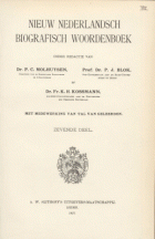 Nieuw Nederlandsch biografisch woordenboek. Deel 7, P.J. Blok, P.C. Molhuysen
