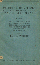 Stilistische grammatica van het moderne Nederlandsch, G.S. Overdiep