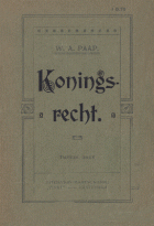 Koningsrecht, Willem Paap