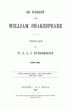 De werken van William Shakespeare. Deel 5, William Shakespeare