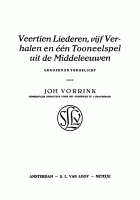 Veertien liederen, vijf verhalen en één toneelspel uit de Middeleeuwen, Johan Vorrink