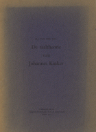 De taaltheorie van Johannes Kinker, Marijke J. van der Wal