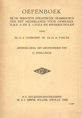 Inhoudsopgave Van Oefenboek Bij De Beknopte Stilistische Grammatica Van