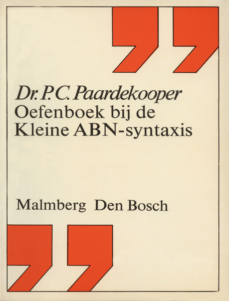 Inhoudsopgave Van Oefenboek Bij De Kleine Abn Syntaxis P C