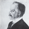 De uitgever L.J. Veen. Portrettekening door Jan Toorop uit 1915.