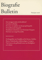Biografie Bulletin. Jaargang 16,  [tijdschrift] Biografie Bulletin