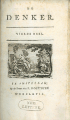De Denker. Deel 4 (1766),  [tijdschrift] Denker, De