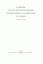Jaarboek van de Maatschappij der Nederlandse Letterkunde, 2008-2009,  [tijdschrift] Jaarboek van de Maatschappij der Nederlandse Letterkunde [2001- ]