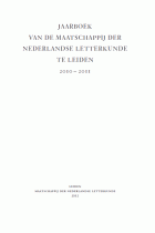 Jaarboek van de Maatschappij der Nederlandse Letterkunde, 2010-2011,  [tijdschrift] Jaarboek van de Maatschappij der Nederlandse Letterkunde [2001- ]