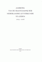 Jaarboek van de Maatschappij der Nederlandse Letterkunde, 2015-2016,  [tijdschrift] Jaarboek van de Maatschappij der Nederlandse Letterkunde [2001- ]