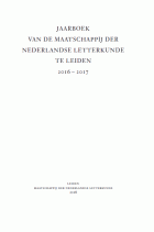 Jaarboek van de Maatschappij der Nederlandse Letterkunde, 2016-2017,  [tijdschrift] Jaarboek van de Maatschappij der Nederlandse Letterkunde [2001- ]