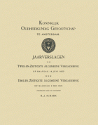 Jaarverslag van het Koninklijk Oudheidkundig Genootschap 63,  [tijdschrift] Jaarverslag van het Koninkijk Oudheidkundig Genootschap 1901-2000