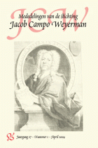 Mededelingen van de Stichting Jacob Campo Weyerman. Jaargang 27,  [tijdschrift] Mededelingen van de Stichting Jacob Campo Weyerman