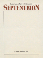Septentrion. Jaargang 15,  [tijdschrift] Septentrion