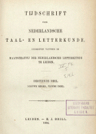 Tijdschrift voor Nederlandse Taal- en Letterkunde. Jaargang 13,  [tijdschrift] Tijdschrift voor Nederlandse Taal- en Letterkunde
