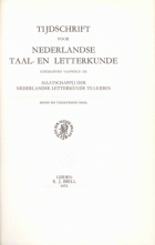 Tijdschrift voor Nederlandse Taal- en Letterkunde. Jaargang 87,  [tijdschrift] Tijdschrift voor Nederlandse Taal- en Letterkunde