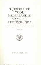 Tijdschrift voor Nederlandse Taal- en Letterkunde. Jaargang 101,  [tijdschrift] Tijdschrift voor Nederlandse Taal- en Letterkunde