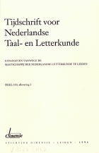 Tijdschrift voor Nederlandse Taal- en Letterkunde. Jaargang 110,  [tijdschrift] Tijdschrift voor Nederlandse Taal- en Letterkunde