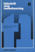 Tijdschrift voor Taalbeheersing. Jaargang 11,  [tijdschrift] Tijdschrift voor Taalbeheersing