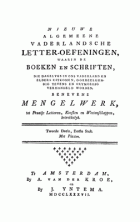 Vaderlandsche letteroefeningen. Jaargang 1787,  [tijdschrift] Vaderlandsche Letteroefeningen