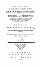 Vaderlandsche letteroefeningen. Jaargang 1796,  [tijdschrift] Vaderlandsche Letteroefeningen