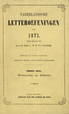 Vaderlandsche letteroefeningen. Jaargang 1871,  [tijdschrift] Vaderlandsche Letteroefeningen