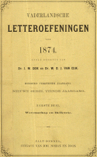 Vaderlandsche letteroefeningen. Jaargang 1874,  [tijdschrift] Vaderlandsche Letteroefeningen