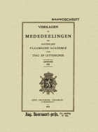 Verslagen en mededelingen van de Koninklijke Vlaamse Academie voor Taal- en Letterkunde 1921,  [tijdschrift] Verslagen en mededelingen van de Koninklijke Vlaamse Academie voor Taal- en Letterkunde