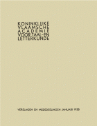 Verslagen en mededelingen van de Koninklijke Vlaamse Academie voor Taal- en Letterkunde 1938,  [tijdschrift] Verslagen en mededelingen van de Koninklijke Vlaamse Academie voor Taal- en Letterkunde