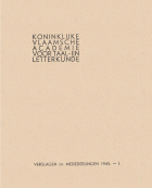 Verslagen en mededelingen van de Koninklijke Vlaamse Academie voor Taal- en Letterkunde 1945,  [tijdschrift] Verslagen en mededelingen van de Koninklijke Vlaamse Academie voor Taal- en Letterkunde
