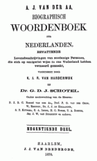 Biographisch woordenboek der Nederlanden. Deel 19, A.J. van der Aa