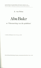 Uiteensetting van die godsdiens, Abu Bakr Effendi