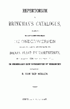 Brinkman's cumulatieve catalogus van boeken 1891-1900 (Repertorium, plus Titelcatalogus Nieuwe Letterkunde supplement 1888-1900), Carel Leonard Brinkman