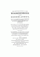 Biographisch woordenboek der Nederlanden. Deel 5, Jacques Alexandre de Chalmot