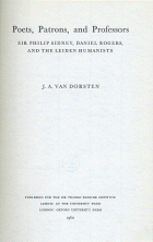 Poets, Patrons, and Professors, J.A. van Dorsten