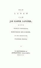 Het leven van Jan Kasper Lavater. Deel 4, George Gessner