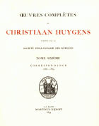 Oeuvres complètes. Tome VI. Correspondance 1666-1669, Christiaan Huygens