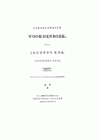 Vaderlandsch woordenboek. Deel 16, Jacobus Kok