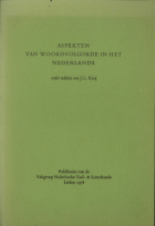 Aspekten van woordvolgorde in het Nederlands, J.G. Kooij