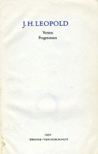 Verzameld werk (2 delen), J.H. Leopold