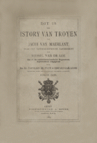 Historie van Troyen, Jacob van Maerlant