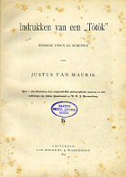 Indrukken van een 'Tòtòk', Justus van Maurik