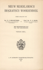 Nieuw Nederlandsch biografisch woordenboek. Deel 4, P.J. Blok, P.C. Molhuysen