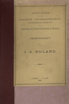 Gedichten uit het Haagsche liederhandschrift, J. Aleida Nijland
