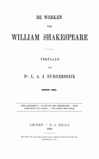 De werken van William Shakespeare. Deel 1, William Shakespeare