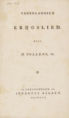 Vaderlandsch krijgslied, Hendrik Tollens